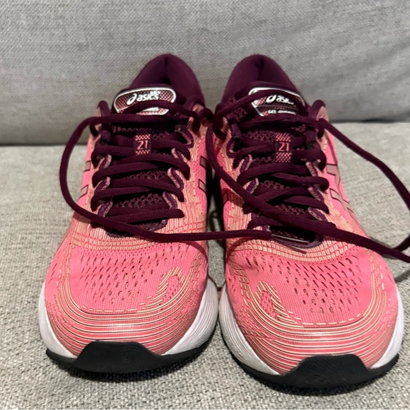 ASICS Women's Pink and Burgundy Athletic Shoes - Picture 3 of 6